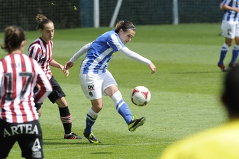 Athletic nagusitu da Zubietan jokatutako derbian. (Jon URBE / ARGAZKI PRESS)