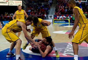 Herbalife Gran Canaria ha sido superior a Baskonia en el tercer partido de la eliminatoria. (Raul BOGAJO/ARGAZKI PRESS)
