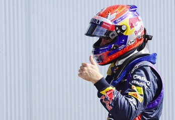 Vettel, entrenamendu saio amaituta Monzako zirkuitoan. (Olivier MORIN/AFP)