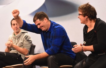 Unai Agirre, Tolosako saioko irabazlea, pozarren. (Andoni CANELLADA/ARGAZKI PRESS)