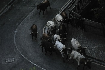 Uno de los encierrillos de los pasados sanfermines. (Idoia ZABALETA / ARGAZKI PRESS)