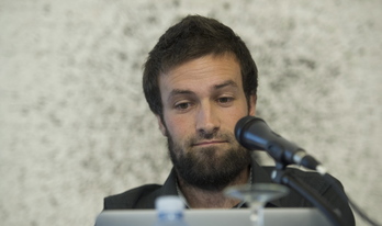 Andoni Olariaga ikastaroan zehar. (Jon URBE | ARGAZKI PRESS)