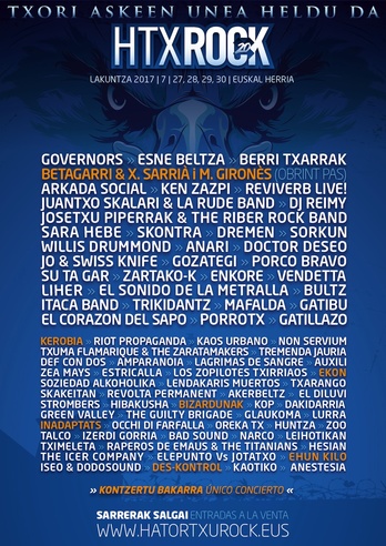 Hatortxu Rock 20 ha presentado el cartel definitivo.