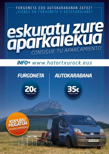 Furgoneta eta autokarabanentzat eskaintza berezia Hatortxun.