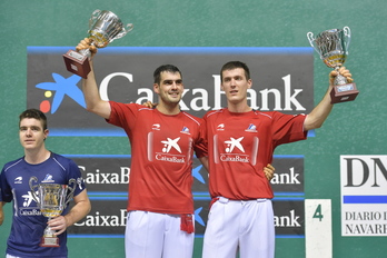 Ezkurdia eta Rezusta, Sanfermin torneoko irabazle. (Idoia ZABALETA / FOKU)