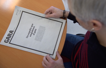 Nombres de peso en Euskal Herria, pero también de Madrid, Catalunya, el Estado francés y México denuncian el expolio a GARA. (Andoni CANELLADA / FOKU)