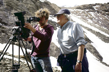 Patricio Guzmán, en el rodaje de la película. (NAIZ)