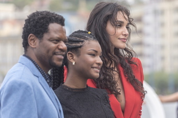 Los tres protagonistas de ‘Pacificado’. (Jon URBE/FOKU)