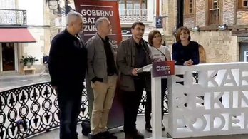 Juan Carlos Monedero, en el mitin de Zarautz. (@PodemosEuskadi_)