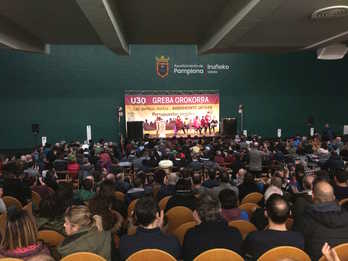 Acto sindical en el frontón Labrit. 