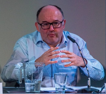 José Luis Rebordinos, director de Zinemaldia, en la presentación de la memoria, hace varias semanas. (Gorka RUBIO / FOKU)