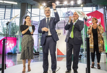 Iñigo Urkullu, junto a otros dirigentes y candidatos del PNV    (Marisol Ramírez I FOKU)