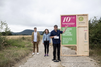 Mikel Otero, klimaren inguruko ekitaldian. (Raul BOGAJO/FOKU)