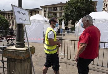 Carpasa para realizar pruebas PCR en Ordizia. (Jon URBE/FOKU)