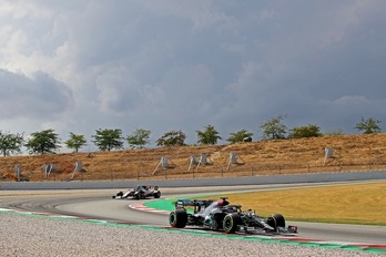 Imagen del último Gran Premio disputado en Barcelona (Bryn LENNON / AFP)