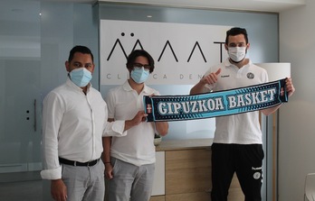 Lucas Faggiano, presentado en la jornada de este miércoles. (GIPUZKOA BASKET)