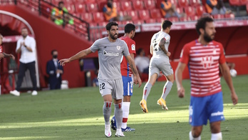 Raúl García en el primer partido de Liga en Granada. (@AthleticClub)