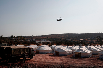 Nuevo campamento de refugiados en Kara Tepe, Grecia. (Dimitris TOSIDIS/AFP).