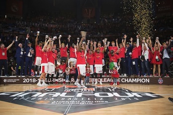 El CSKA de Moscú levantó en Gasteiz el último título de Euroliga que llegó hasta el final. (EUROLEAGUE.NET)