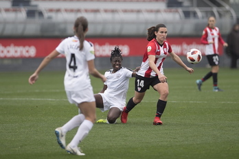 Eunate, en una imagen de la última visita del Madrid a Lezama. (Gorka RUBIO/FOKU)