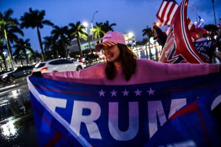 Miamin ere babes izugarria izan du Donald Trumpek. (CHANDAN KHANNA / AFP)