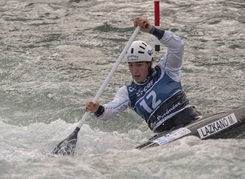 Miren Lazkano, en plena bajada. (BASQUE TEAM)