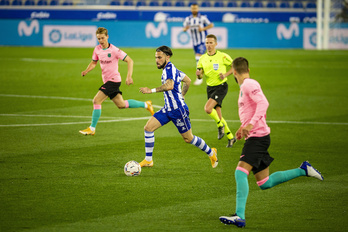 Peleteiro –Bartzelonaren kontra– hamaikoan izango da Valentzuaren kontra. (Jaizki FONTANEDA/FOKU)