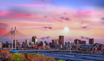 Panorámica de Johannesburgo.