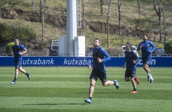 Illarramendi, en una sesión de entrenamiento. (Jon URBE / FOKU)