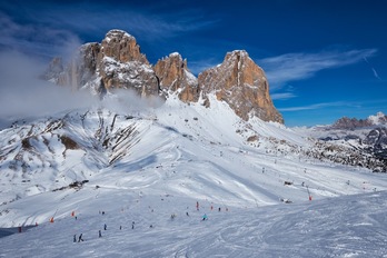 Esquiadores en Dolomitas. (EGTTY IMAGES)