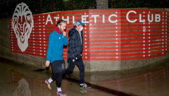 Charla de Marcelino en el entrenamiento realizado en La Rosaleda. (@AthleticClub)