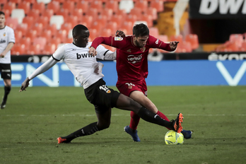 Calleri ha anotado su tercer gol y ha chutado al palo al final del partido. (LOF)