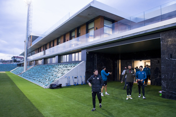 Marcelino durante un entrenamiento en Lezama. (@AthleticClub)