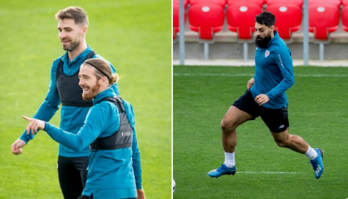 Muniain y Villalibre han entrenado este martes con el resto de compañeros de equipo. (@AthleticClub)