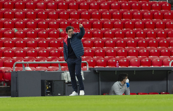 Marcelino durante el partido ante el Levante. (Marisol RAMIREZ / FOKU)