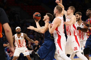 El Estrella Roja de Belgrado es siempre un rival incómodo, pero al que Saski Baskonia debiera batir en buena lógica. (Endika PORTILLO / FOKU)