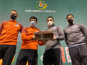 Mariezkurrena, Altuna, Elezkano eta Zabaleta, gaur goizean Eibarren (ASPE)