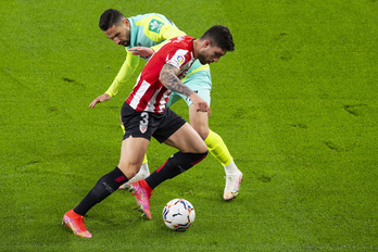 Unai Núñez se mantendrá en el once ante la ausencia de Iñigo Martínez, que cumplirá su cuarto y último partido de sanción. (Monika DEL VALLE/FOKU)