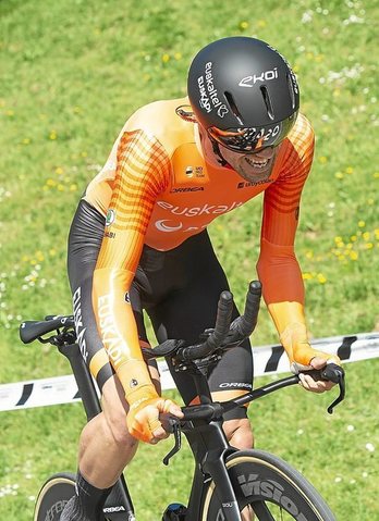 Txomin Juaristi, en la crono del primer día.