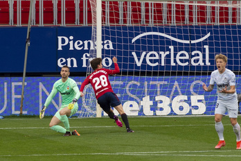 Javi Martínez se ha estrenado como goleador en Primera. (Iñigo URIZ/FOKU)