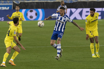 Joselu ha sido decisivo en el triunfo, con un gol y una asistencia. (Raúl Bogajo/Foku)