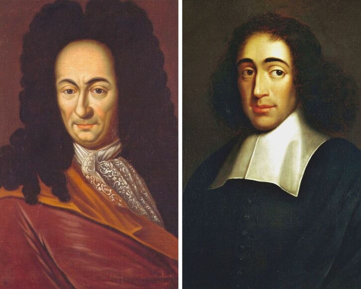 Leibniz eta Spinoza.