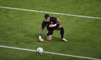 Herrerín jugó la pasada temporada ante el Leganés su último partido en San Mamés. (Aritz LOIOLA / FOKU)