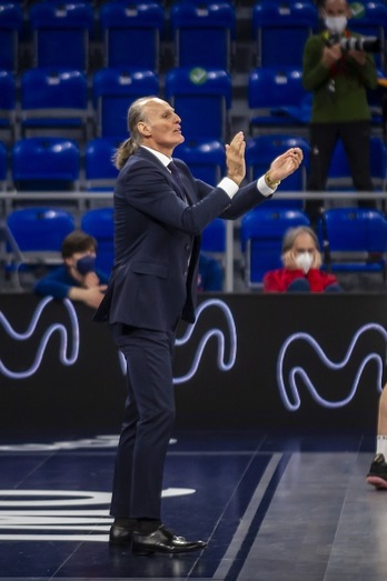 Ivanovic, nuevamente convencido que Saski Baskonia defenderá el título liguero del año pasado. (Jaizki FONTANEDA / FOKU)