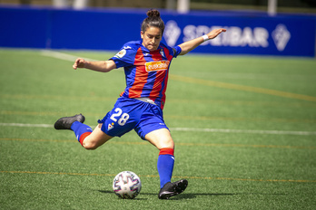 La eibarresa Marta López ha sido una de las azulgranas que ha debutado hoy en Primera. (Jaizki Fontaneda/Foku)