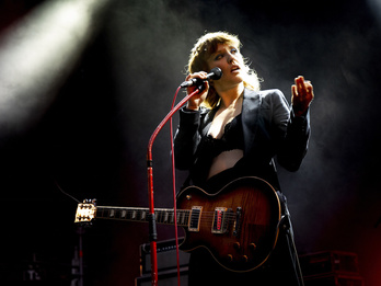 Actuación de Liher en el Azkena Rock Festival. (Raúl BOGAJO/AFP)