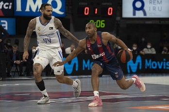 Autocrítica constructiva, actitud y concentración, son los ingredientes que precisa Jayson Granger para que Saski Baskonia reaccione. (Raúl BOGAJO / FOKU)
