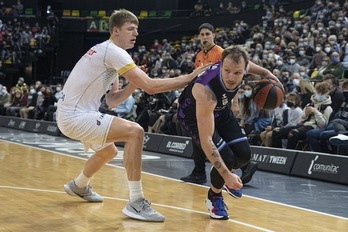Rafa Lune a la cada vez más larga nómina de bajas por lesión de Surne Bilbao Basket. (Monika DEL VALLE / FOKU)