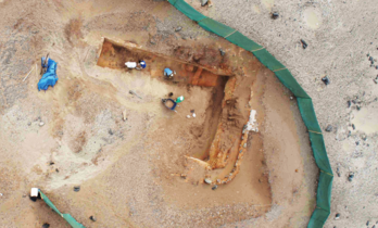 Vista de las excavaciones en la costa norte de Perú. (PONTIFICIA UNIVERSIDAD CATÓLICA DEL PERÚ)