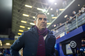 Gaizka Garitano espera que su equipo muestre fuera de casa la misma imagen que da en Ipurua (Jaizki FONTANEDA / FOKU)
